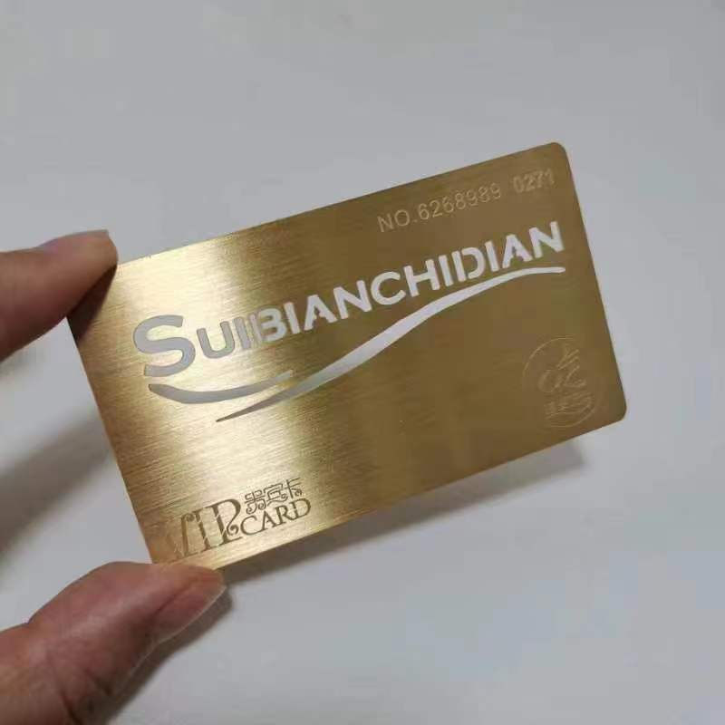 High Quality Custom Logo Gold/Silver Stainless Steel Card Printing Metal Business Card