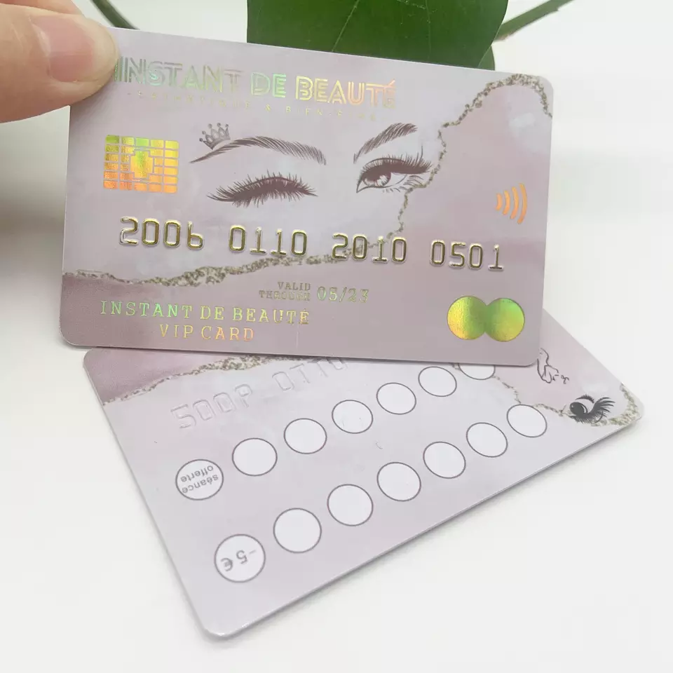 Fast delivery Price Cheap CMYK Custom printed CR80 gold foil plastic PVC Loyalty cards/business cards