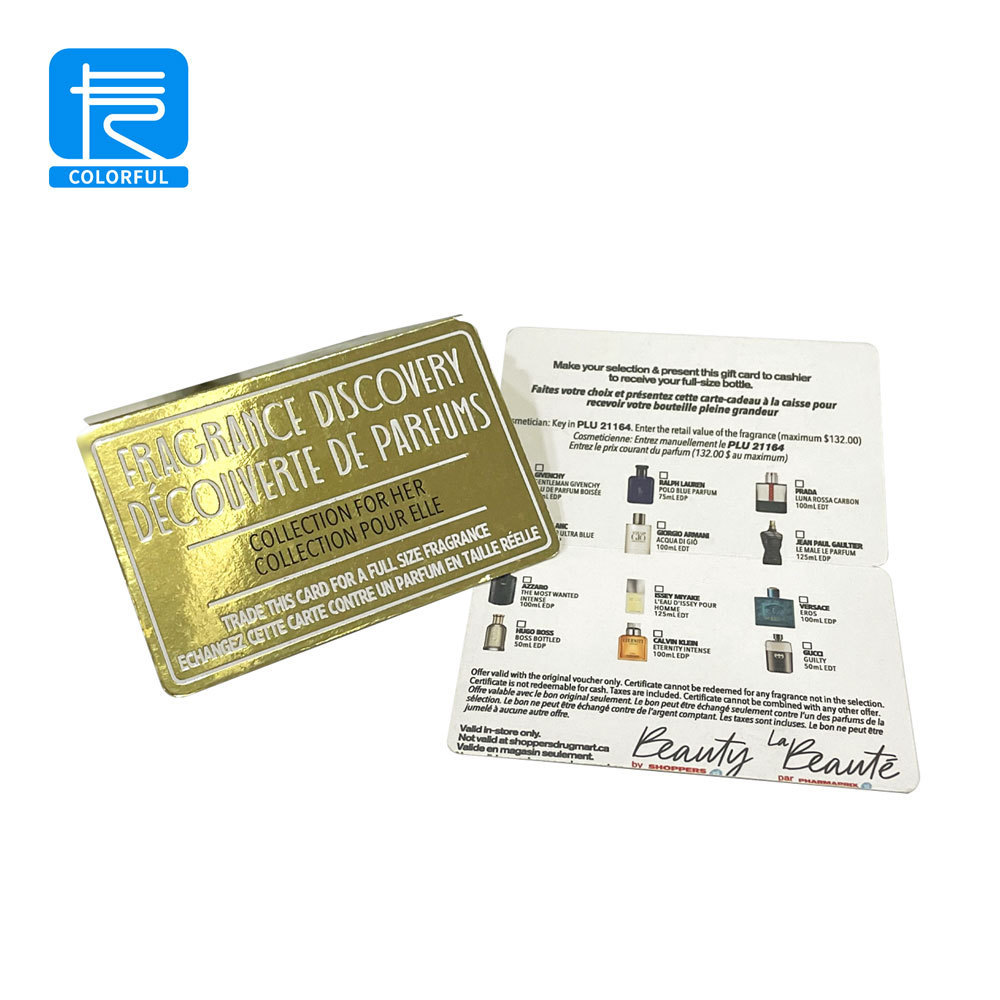 Custom Perfume Name Card Golden Ticket VIP Card Personalized Souvenir Gifts for Fans Thank You Card