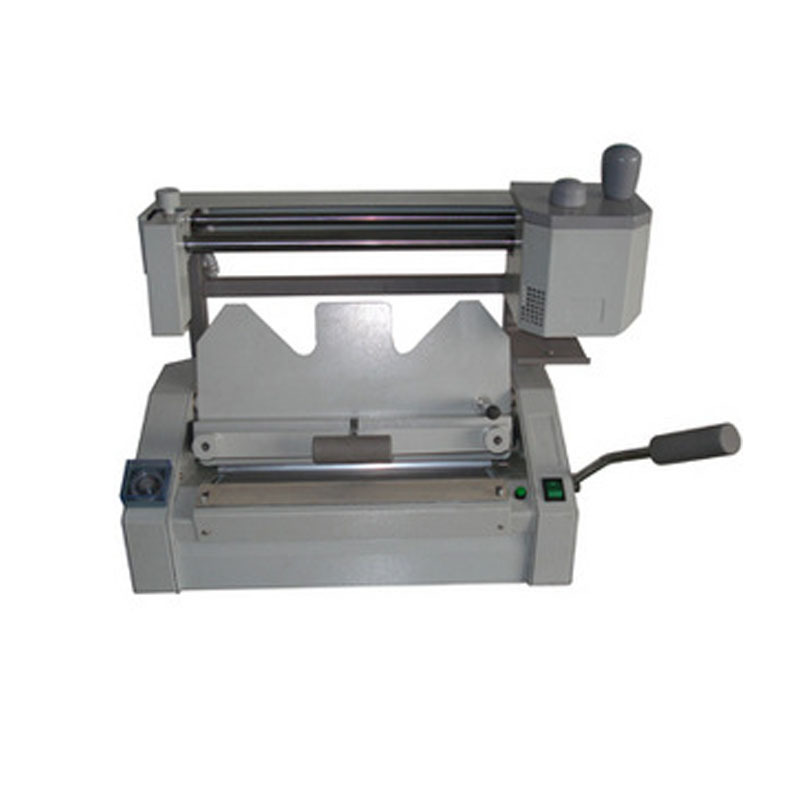 Factory Hot Sale Side Roller Quill With Quilt Pattern Manual Glue Binder Binding Machine