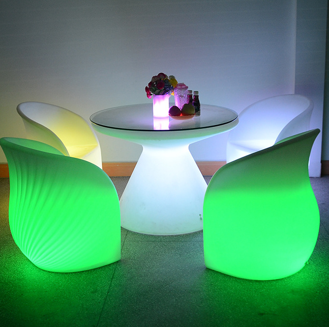 Newest Glowing Furniture Modern Sofa Illuminated LED Bar Chair led funny bar stool