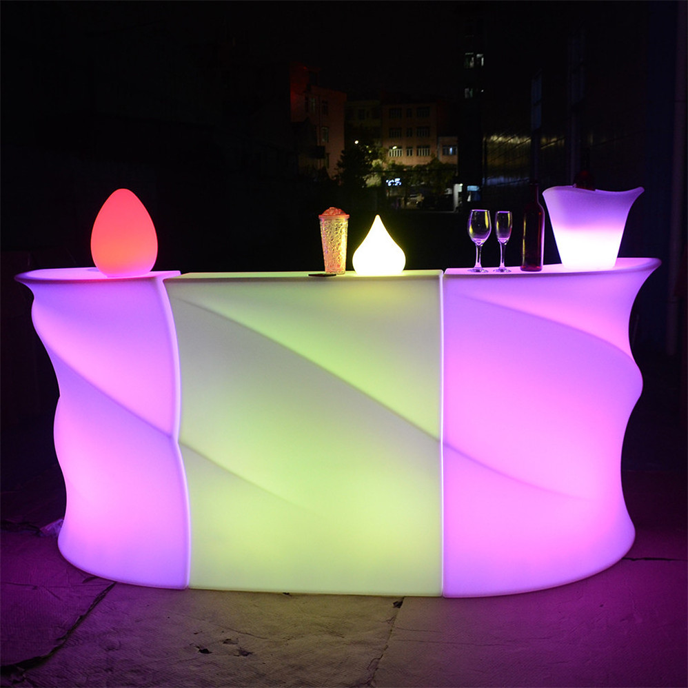 illuminated led bar counter wholesale shenzhen outdoor furniture led lighted bar counter used table chair for sale