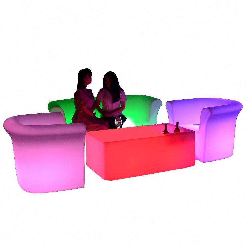 RGB Light Single Recliner Sofa Electric Cinema Seats with Tray and LED Cup Holder for Outdoor/Living Movie Room Home Theater