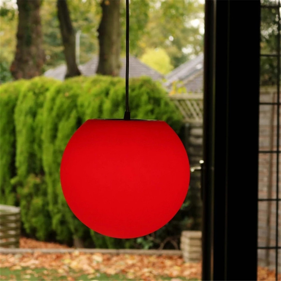 Modern Design Outdoor LED Ball Sere Globe Pendant Light Wholesale Hanging Decorative Lamp for Home Garden Glowing Plastic Ball