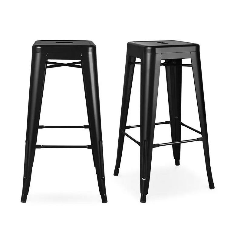 Commercial Cheap Metal Barstool Chairs / Vintage Industrial Metal Bar Stools For Sale