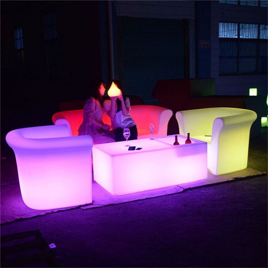 RGB Light Single Recliner Sofa Electric Cinema Seats with Tray and LED Cup Holder for Outdoor/Living Movie Room Home Theater