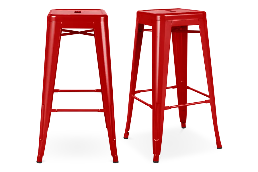 Commercial Cheap Metal Barstool Chairs / Vintage Industrial Metal Bar Stools For Sale