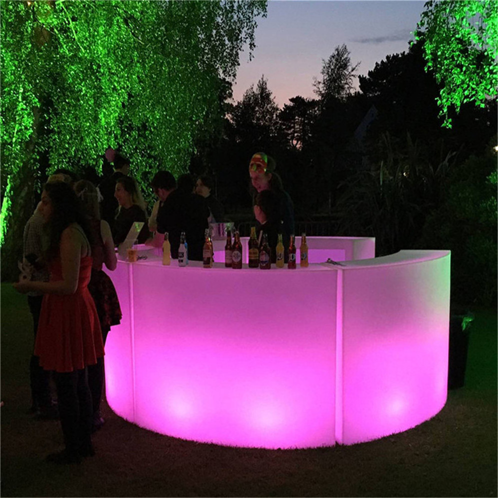 illuminated led bar counter wholesale shenzhen outdoor furniture led lighted bar counter used table chair for sale