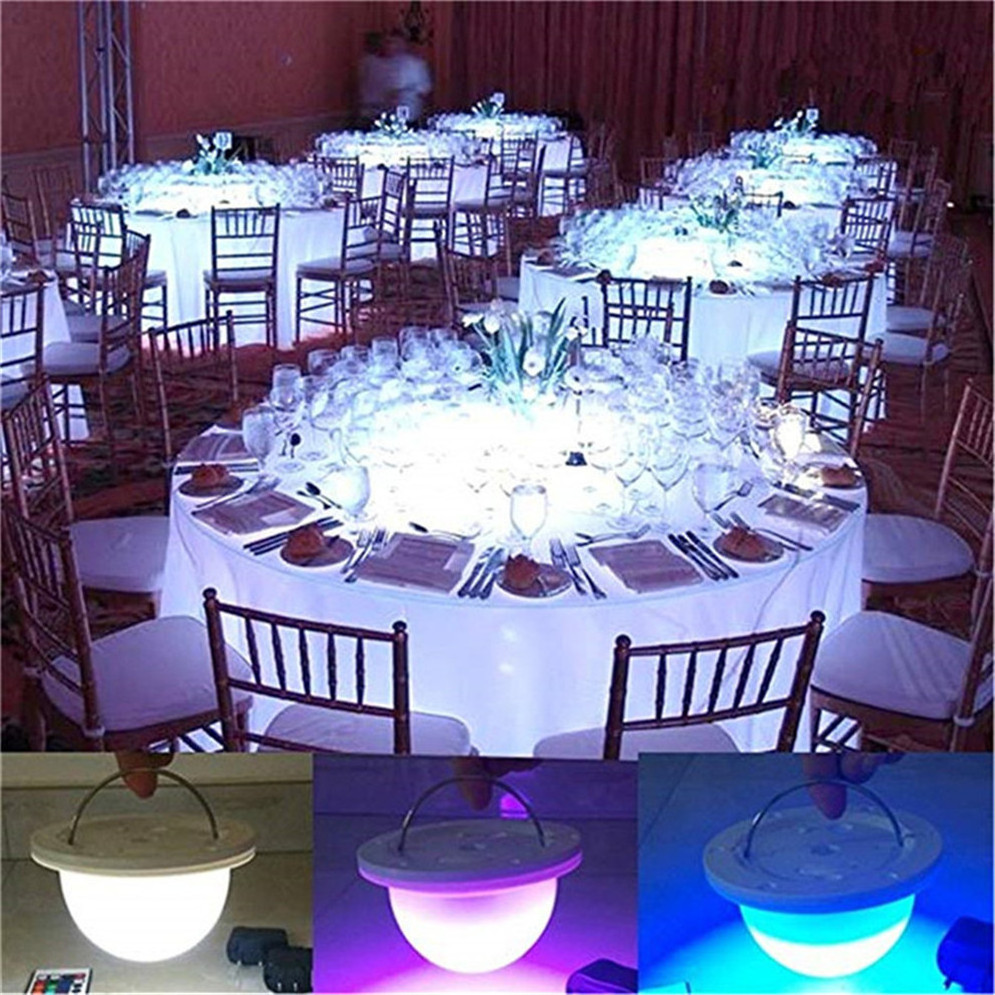 Wireless Battery Powered color changing  rechargeable replacement led light base bulb source under led furniture table chair