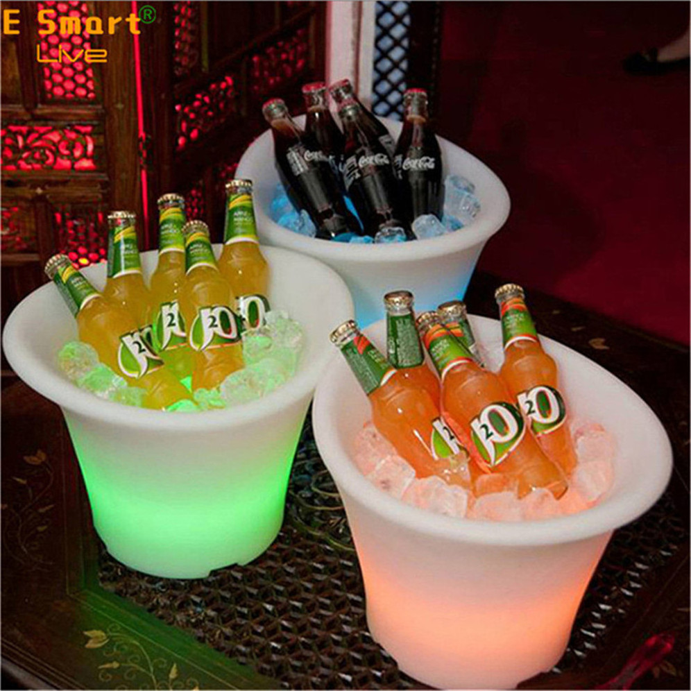 light up serving tray illuminated cooler box luminous led ice bucket