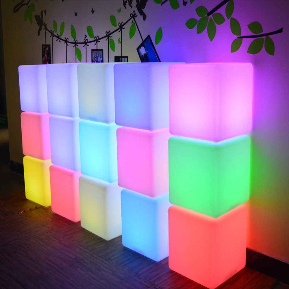 led cube rgb 50x50x50 / Christmas Decorations Cube Shaped LED Light seat lighting