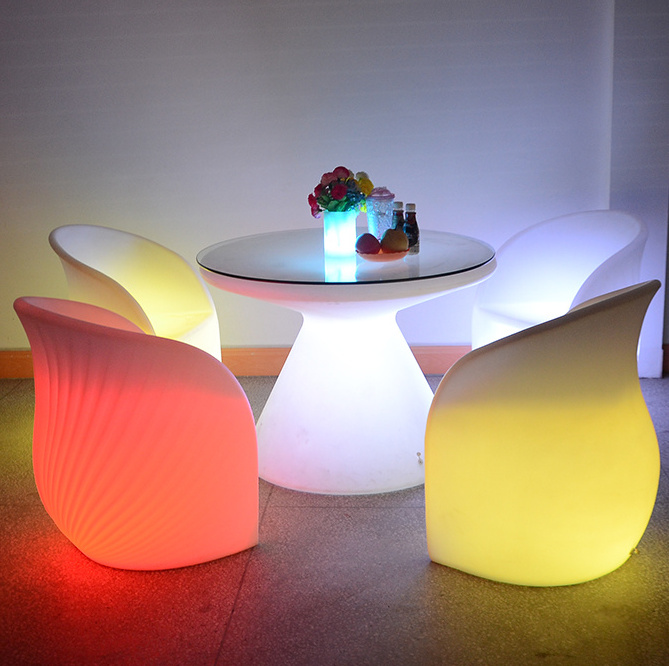 Newest Glowing Furniture Modern Sofa Illuminated LED Bar Chair led funny bar stool