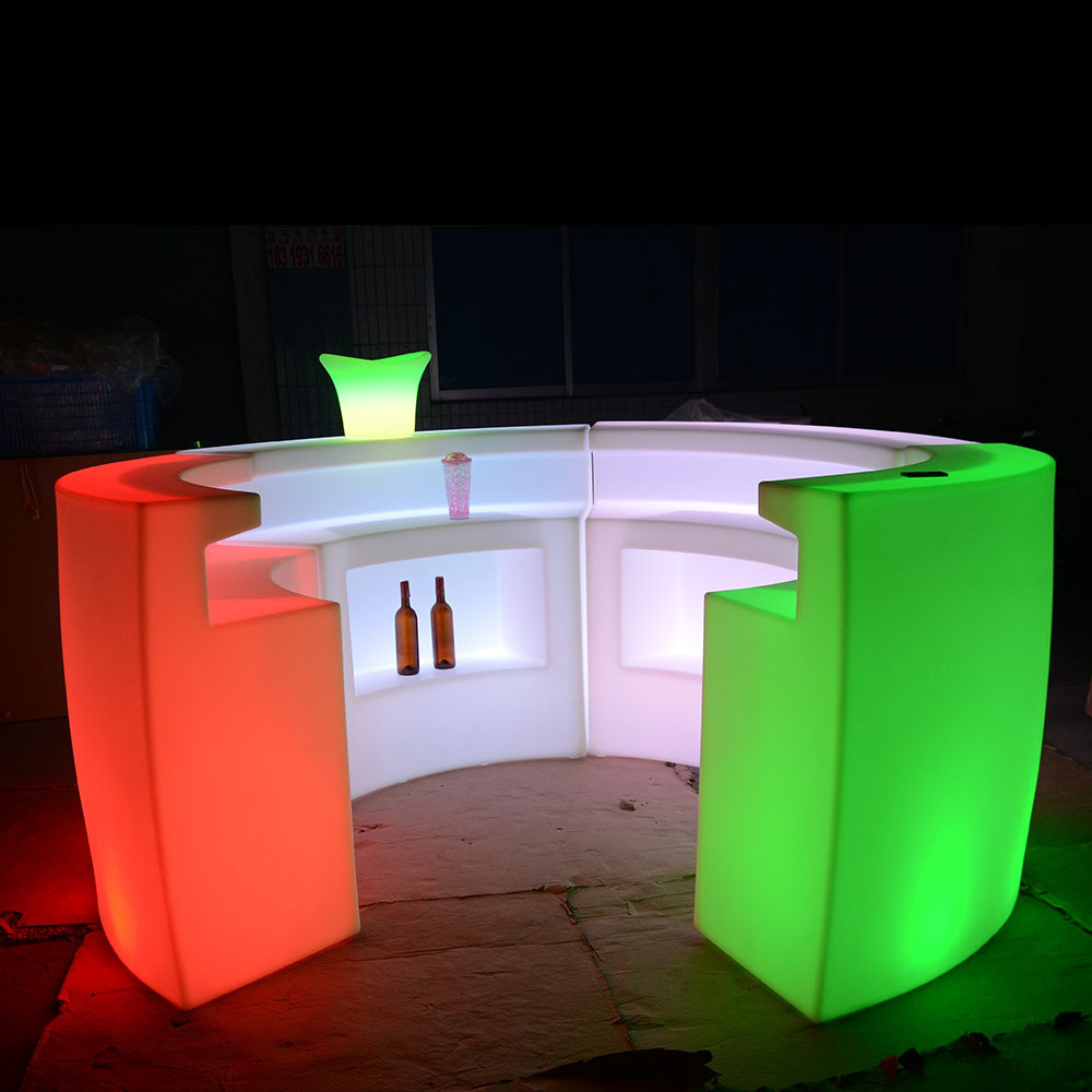 led plastic portable bar counter Furniture /Commercial hookah Illuminated Led Night Club lounge bar modern bar counter