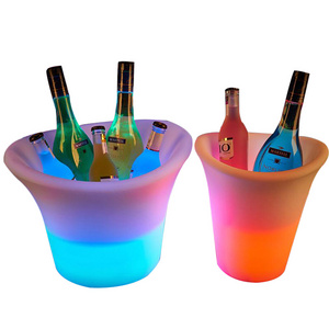 ice bucket with led light cooler box mould rotomolding plastic led illuminated ice bucket  wine cooler