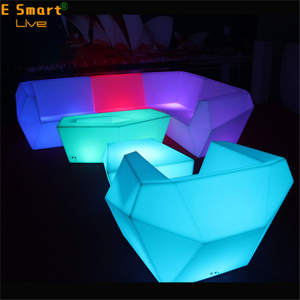 Newest Glowing Furniture Modern Sofa Illuminated LED Bar Chair led funny bar stool