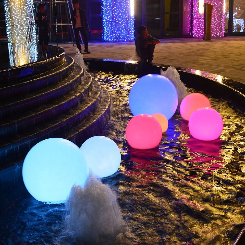 30cm rechargeable battery operated  rgb garden glow led light pool ball for swimming pool Holiday Lighting