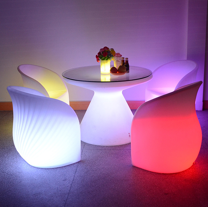 Newest Glowing Furniture Modern Sofa Illuminated LED Bar Chair led funny bar stool