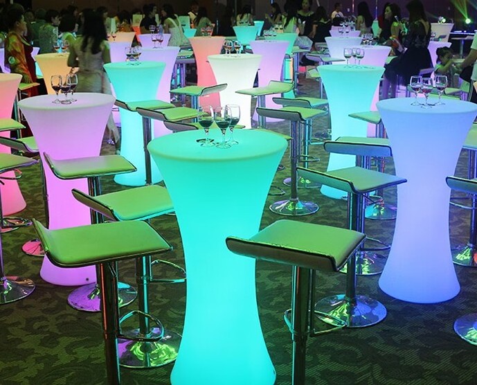 folding cocktail table /Led cocktail bar tables light up bar tables modern glowing led night club patio furniture