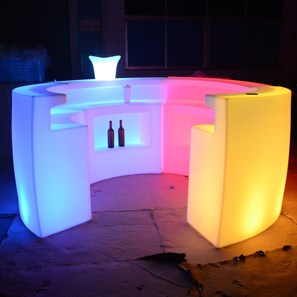 led plastic portable bar counter Furniture /Commercial hookah Illuminated Led Night Club lounge bar modern bar counter