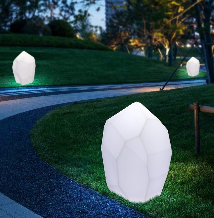 LED Stone Garden Light LED Waterproof Solar Powered Outdoor Rock Spotlight