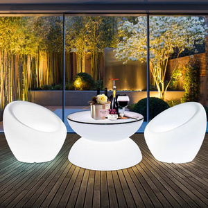 outdoor party lounge led furniture rechargeable nightclub illuminated plastic furniture set cube led table led chairs lighting