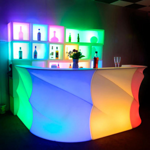 sillas para eventos Commercial Home Bar Furniture Portable Mobile Huel Bar Furniture Sets with LED Light Up Party Bar Counter