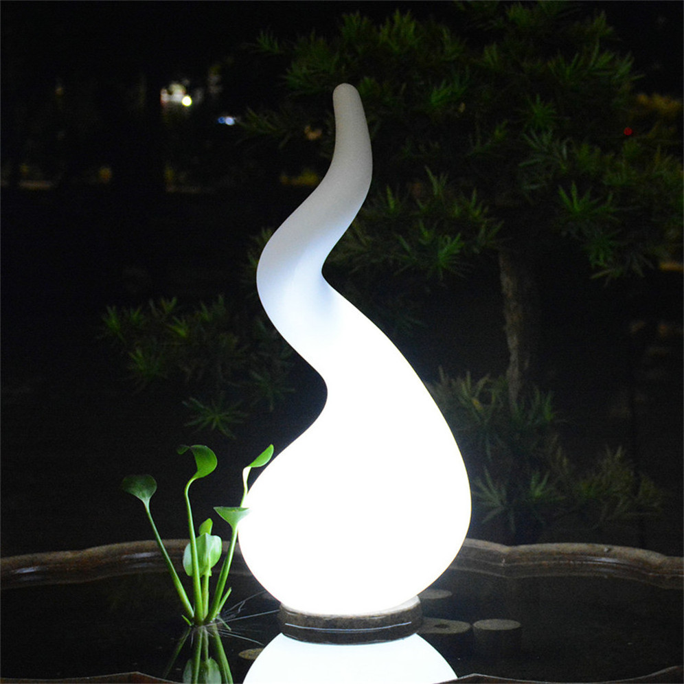 modern RGB LED solar garden corner standing light floor lamp outdoor moon magic night lights commercial lawn landscape lights