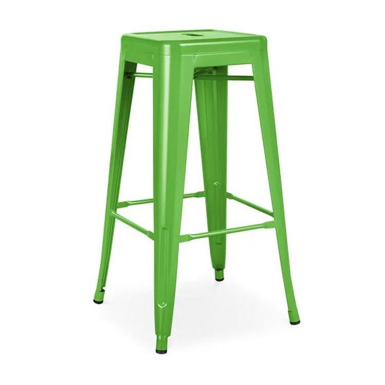 Heavy Duty Steel Industrial Stackable Bar High Chair Counter Metal Stool for Kitchen Dining Rooms