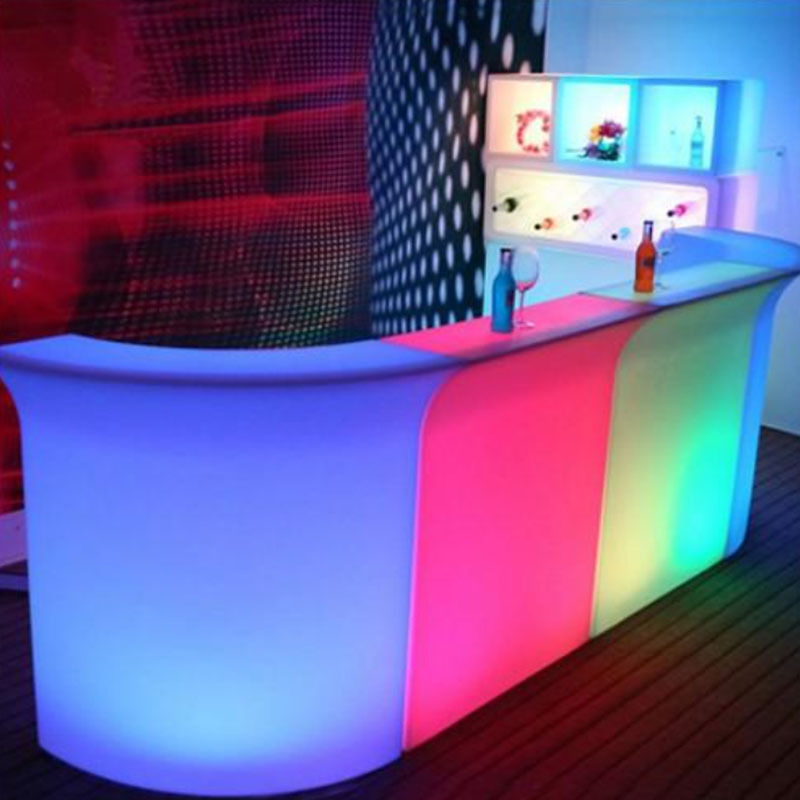 sillas para eventos Commercial Home Bar Furniture Portable Mobile Huel Bar Furniture Sets with LED Light Up Party Bar Counter