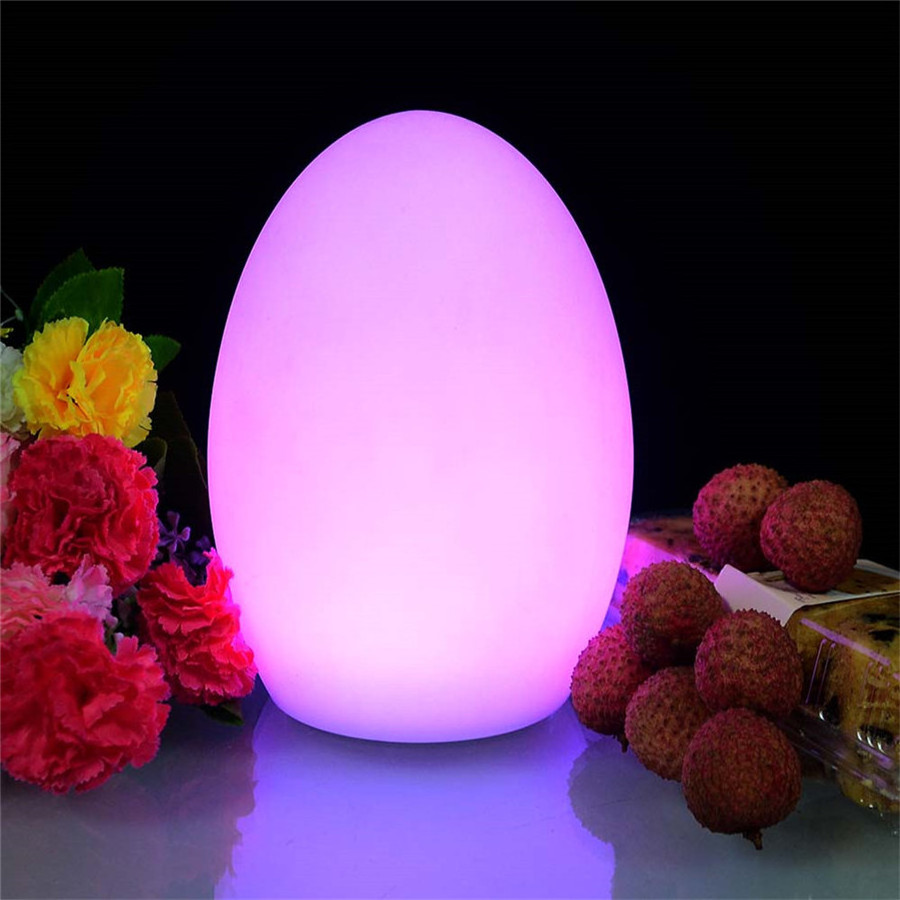 led table lamp battery powered small egg shaped night light cordless rechargeable restaurant led table lamp