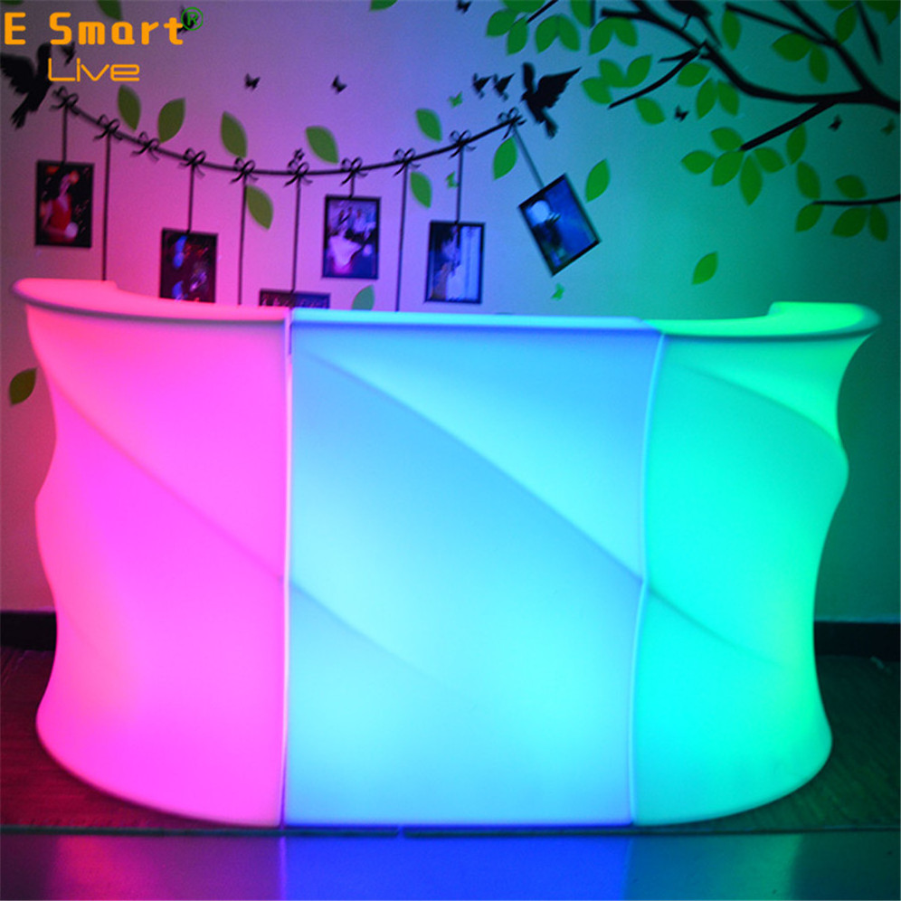 glow led mobile bar counter portable bar counter illuminated movable furniture set party events wedding led cocktail table led