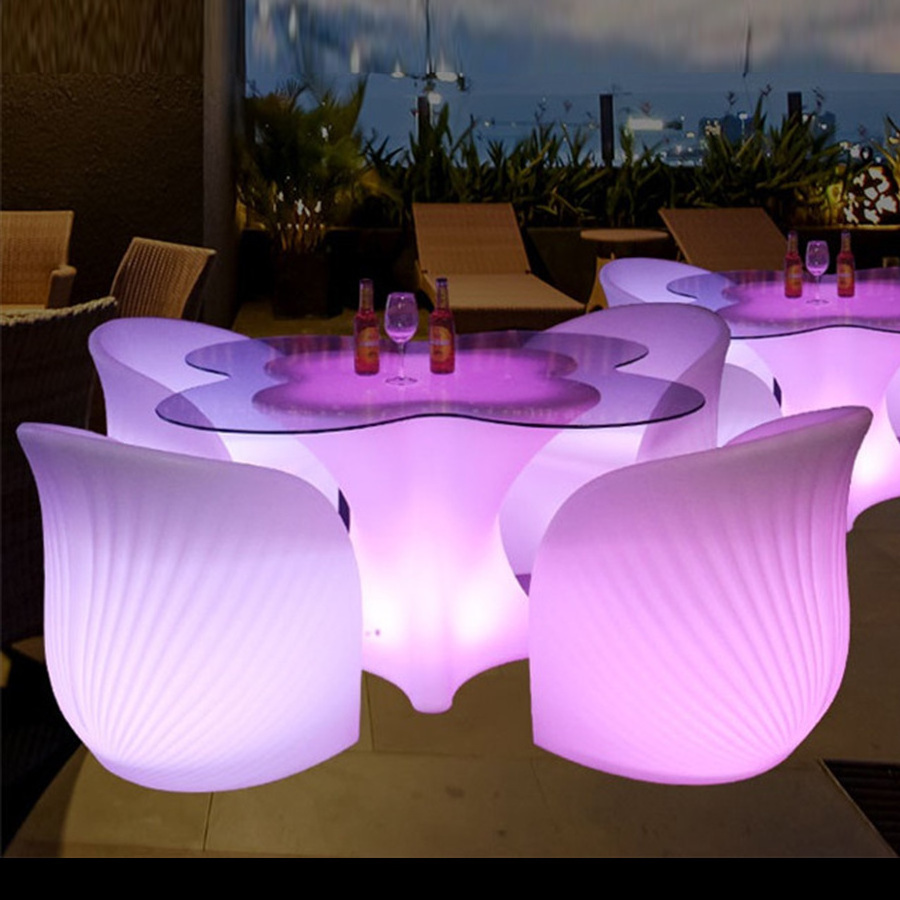 bar furniture sets led chair outdoor portable bar table hookah lounge led cocktail table pub stool wedding chairs cubos led