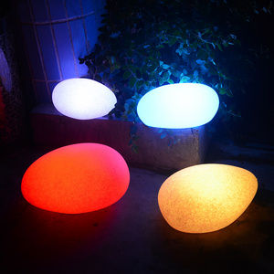 decoration light stone wholesale price solar charging outdoor led stepping stone balls night light lamp