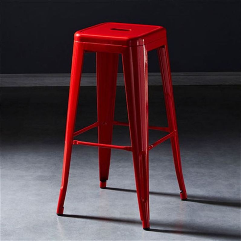 Heavy Duty Steel Industrial Stackable Bar High Chair Counter Metal Stool for Kitchen Dining Rooms