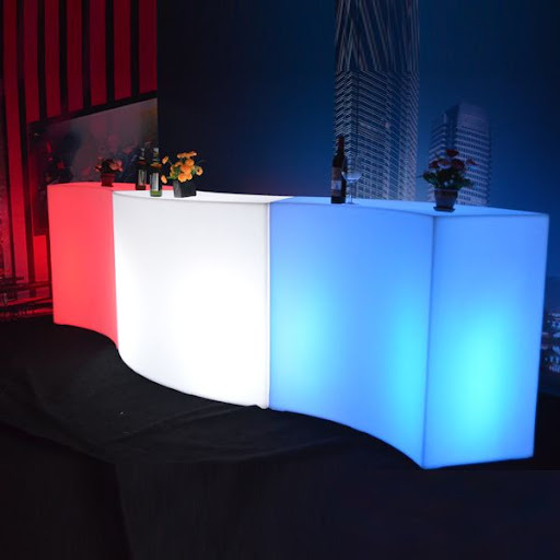 glow led mobile bar counter portable bar counter illuminated movable furniture set party events wedding led cocktail table led