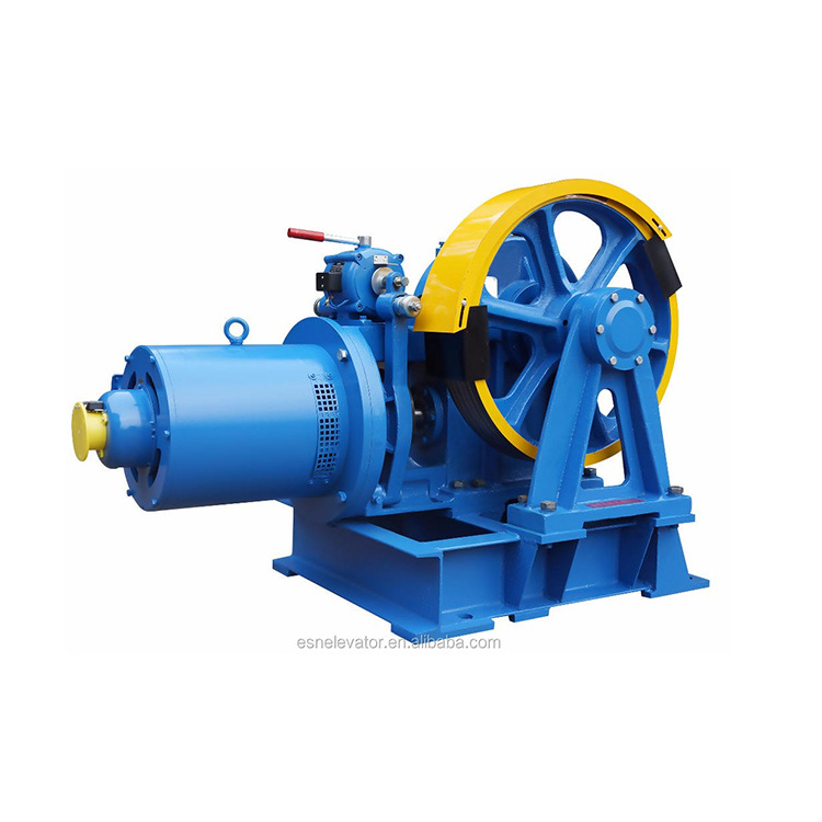 YJ210 Elevator Traction Machine 7.5kw 6 Pole Motor Geared Traction Machine For General Passenger Lift