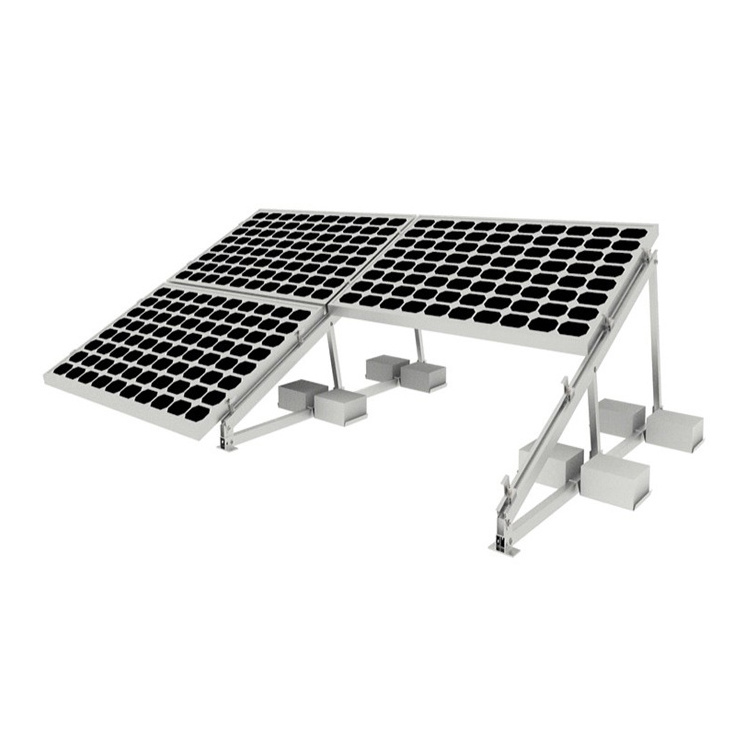 Flat Ballast Aluminum Systems Ballasted Mount Adjustable Roof Mounting Bracket Solar Panel Stand