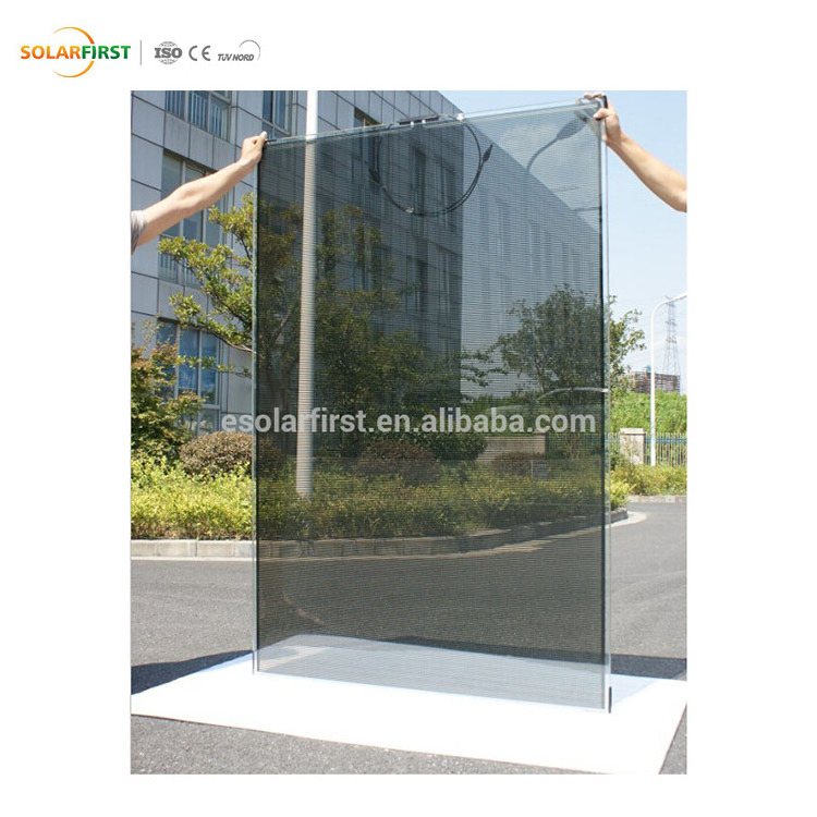 Custom Color 60% 70% 80% Transparency CDTE Frameless Thin Film Solar panel Transparent