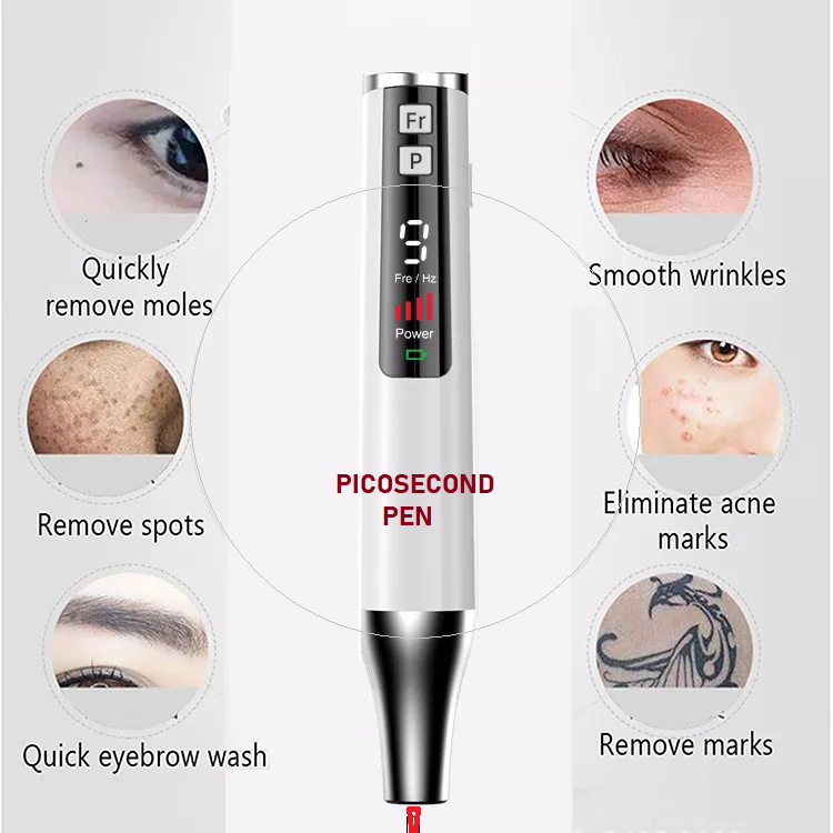 PAKISS Dark Spot Tattoo Removal 9 gears Red light Tattoo Pigment Scar plug-in Removal Picosecond laser pen