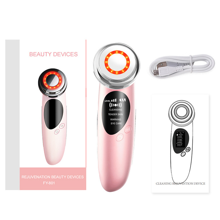 PAKISS EMS Electroporation RF LED bio light beauty devices skin rejuvenation galvanic led Light Facial Machine