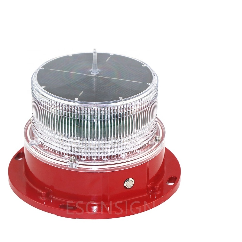 Low Intensity LED Red dot Flash Tower Solar Aviation Obstruction Lights