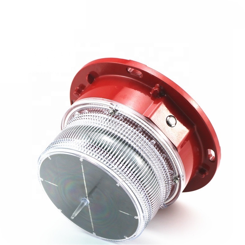 Low Intensity LED Red dot Flash Tower Solar Aviation Obstruction Lights