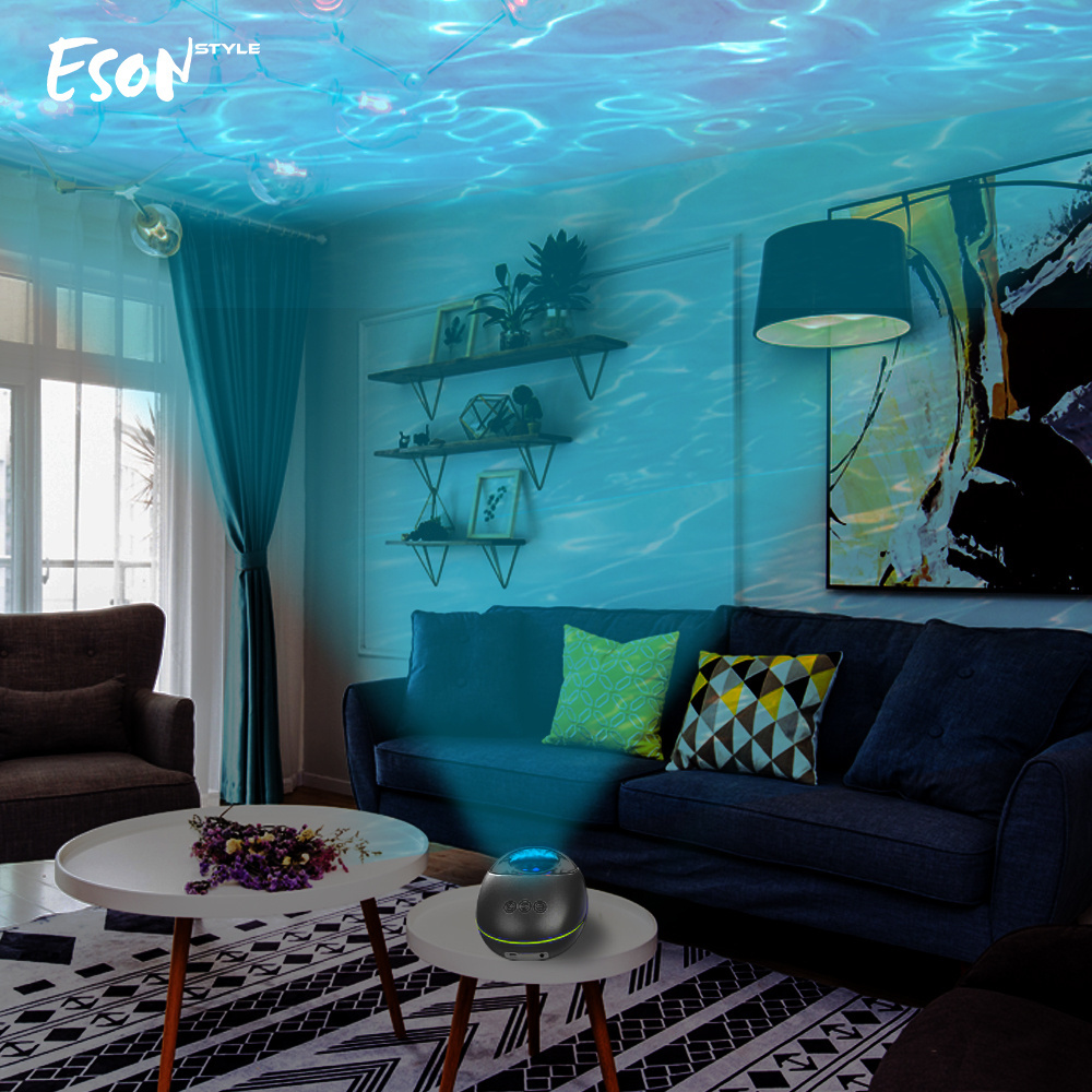 Eson Style Projector Lights for Christmas decoration, Ocean Wave Night Light with music, for Kids Living Room party speaker