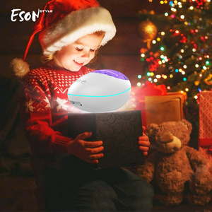 Eson Style Projector Lights for Christmas decoration, Ocean Wave Night Light with music, for Kids Living Room party speaker