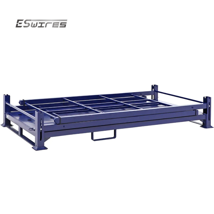 Adjustable powder coated steel pallet tyre rack storage stacking truck tire rack foldable warehouse durable customized tire rack