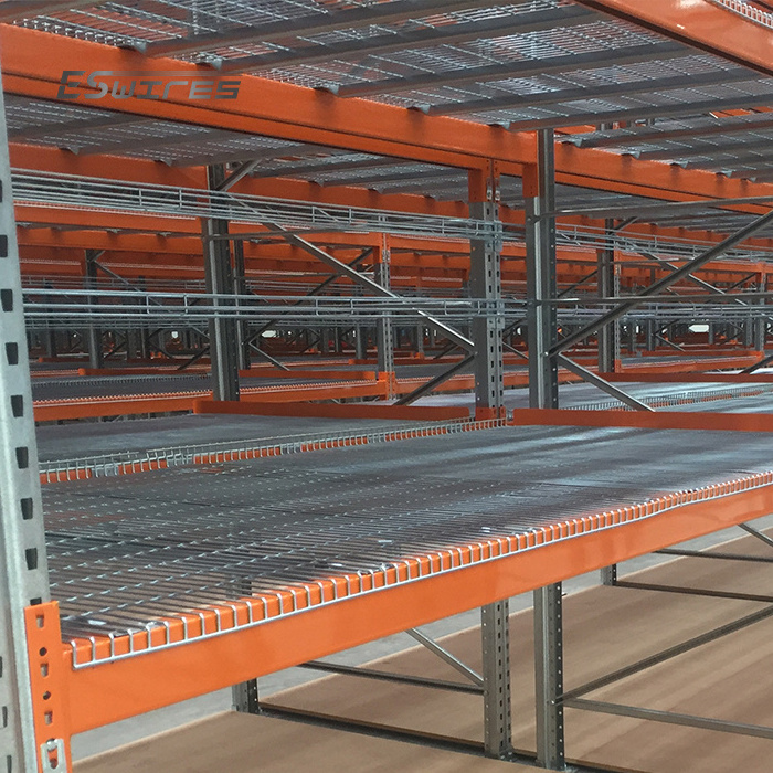 E-commerce industry warehouse storage galvanized custom wire mesh decking for pallet racks