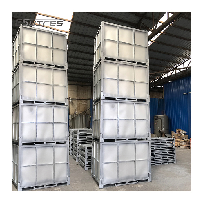 Heavy duty stackable rubber industry transport storage metal crates