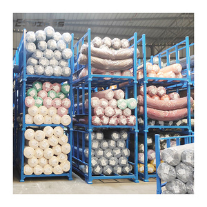 Mracking affordable steel foldable stacking custom large size fabric storage racks shelf for warehouse