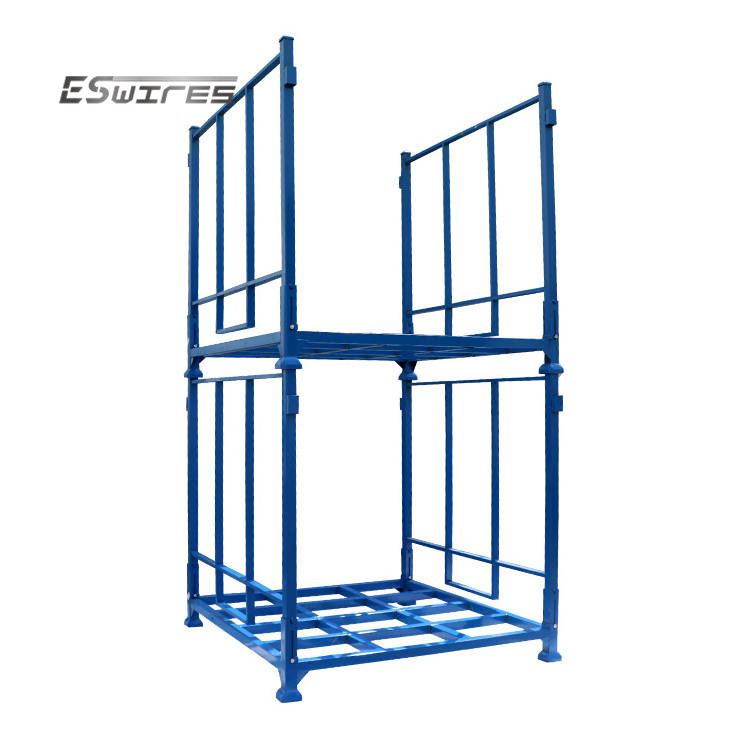 Mracking affordable steel foldable stacking custom large size fabric storage racks shelf for warehouse