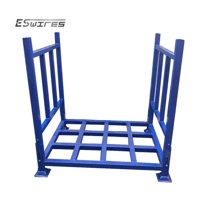 Mracking affordable steel foldable stacking custom large size fabric storage racks shelf for warehouse